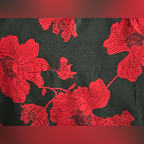 FORE Women’s Black Red Midi Dress. Size S. Floral Poppy Print. Lined. Gorgeous! - Picture 13 of 14